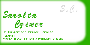 sarolta czimer business card